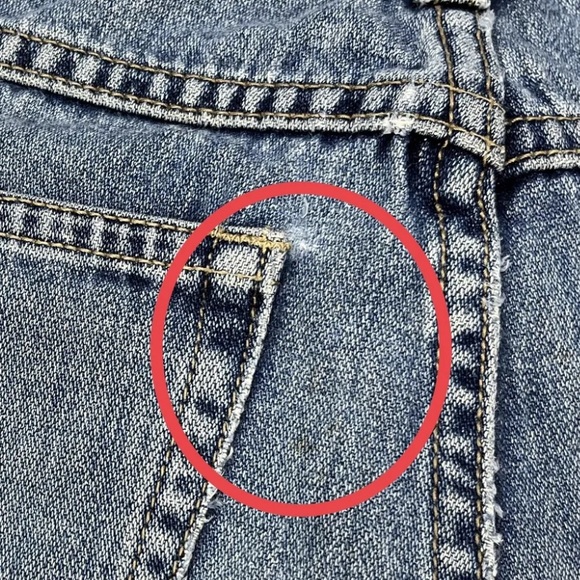 Vintage 90s Crop Jeans Mid Rise Distressed Denim Size 30 - Picture 3 of 11